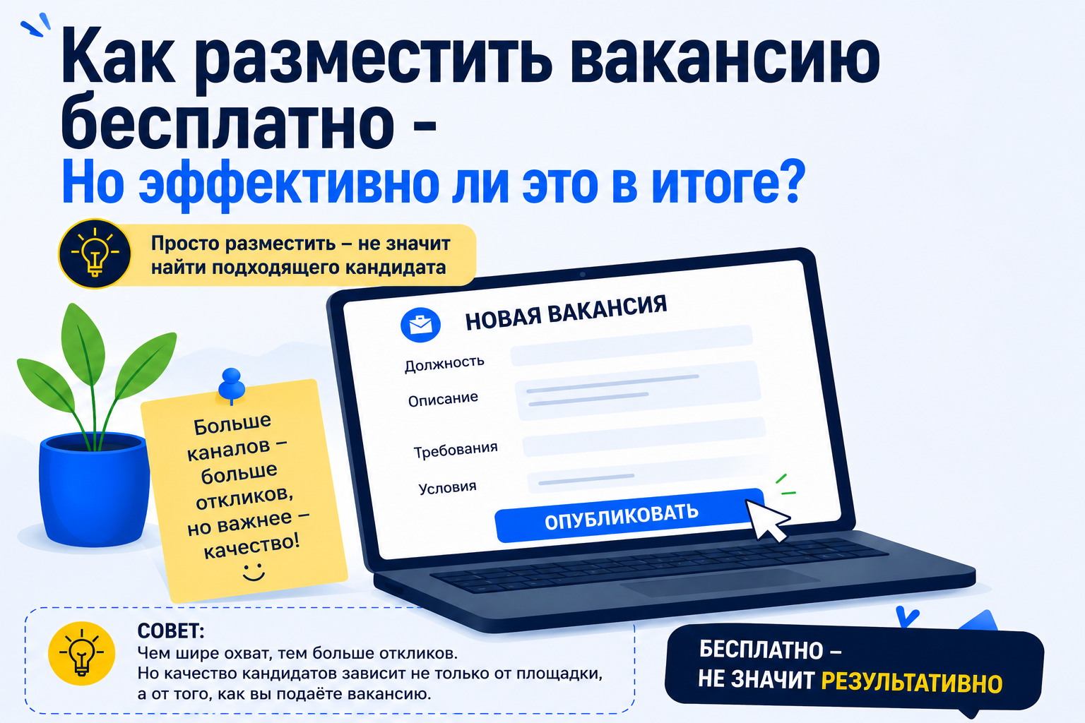 Как разместить вакансию бесплатно